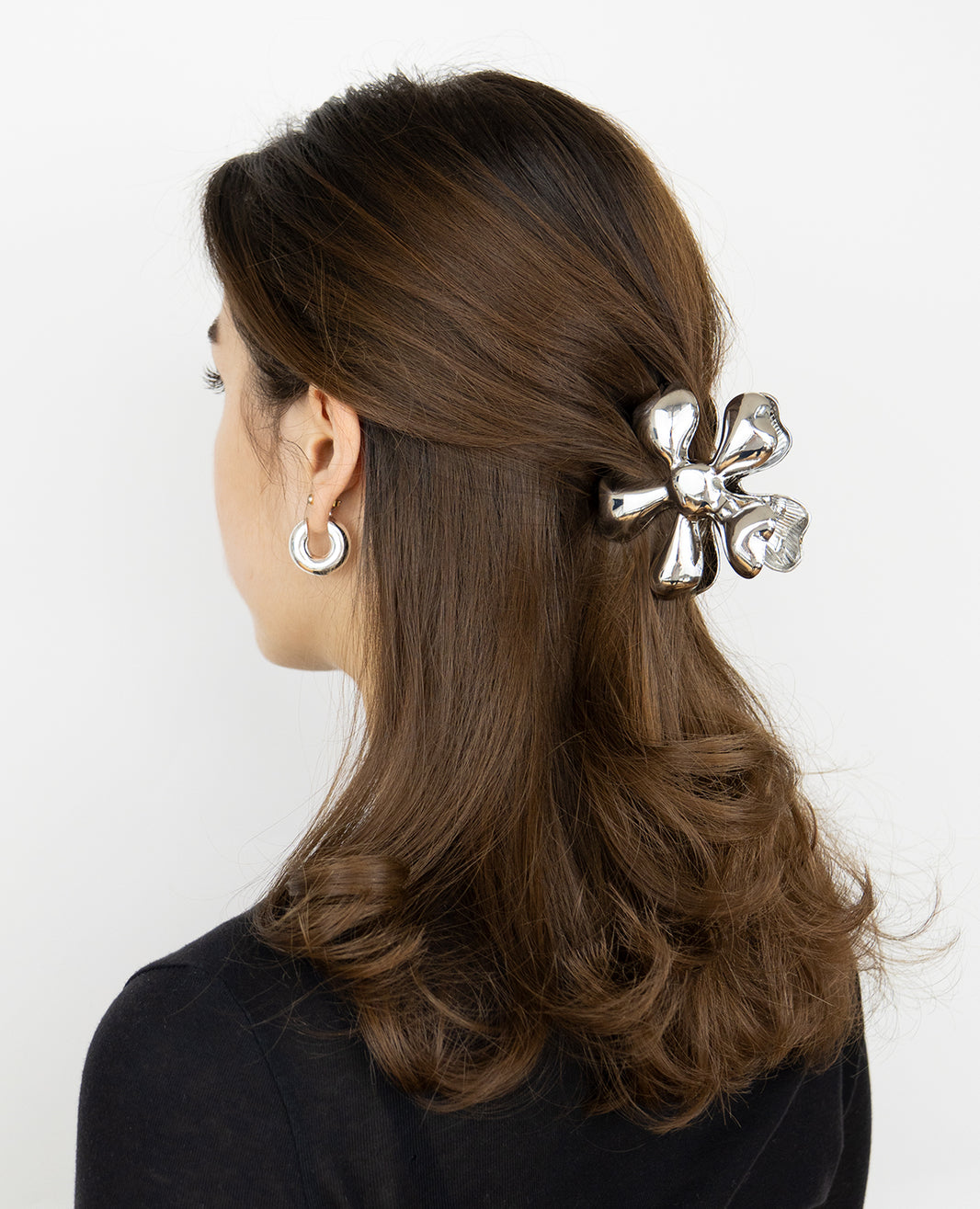 Flower Clip Silber